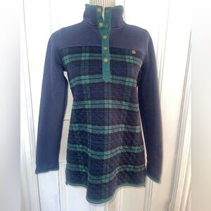L.L. Bean Navy Quilted Sweater